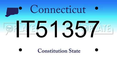 IT51357 Connecticut License Plate