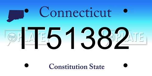 IT51382 Connecticut License Plate