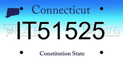 IT51525 Connecticut License Plate