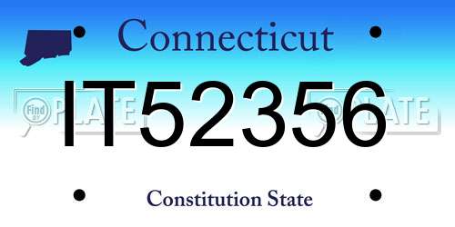 IT52356 Connecticut License Plate