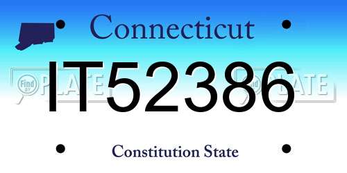 IT52386 Connecticut License Plate