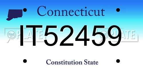 IT52459 Connecticut License Plate