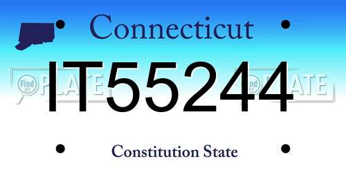 IT55244 Connecticut License Plate