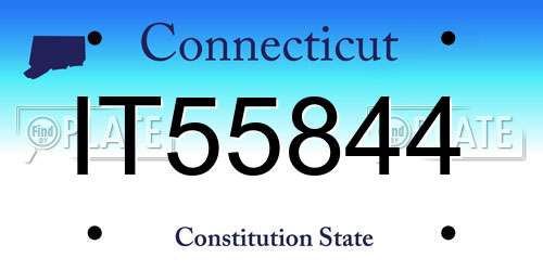 IT55844 Connecticut License Plate