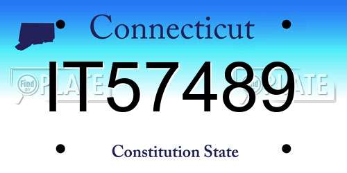IT57489 Connecticut License Plate