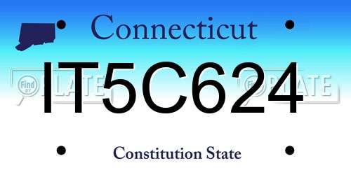 IT5C624 Connecticut License Plate