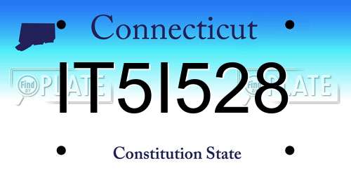 IT5I528 Connecticut License Plate