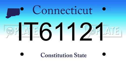 IT61121 Connecticut License Plate