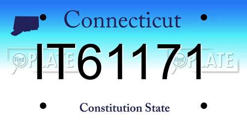 IT61171 Connecticut License Plate