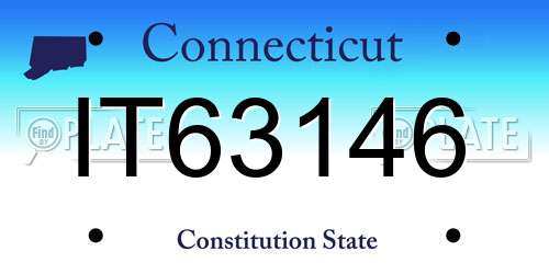IT63146 Connecticut License Plate
