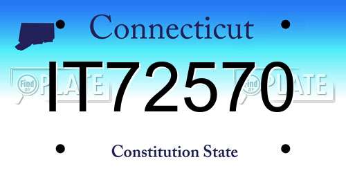 IT72570 Connecticut License Plate