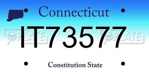 IT73577 Connecticut License Plate