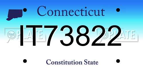 IT73822 Connecticut License Plate