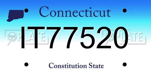 IT77520 Connecticut License Plate