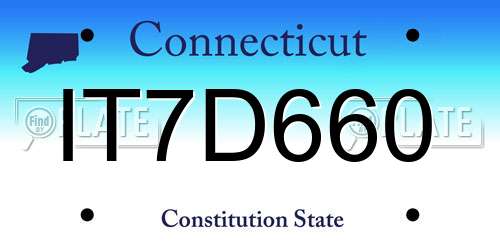 IT7D660 Connecticut License Plate