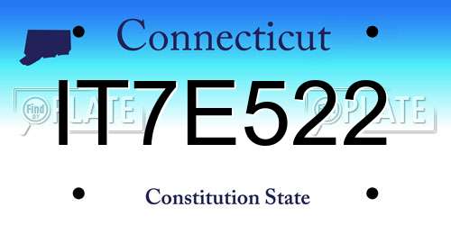 IT7E522 Connecticut License Plate
