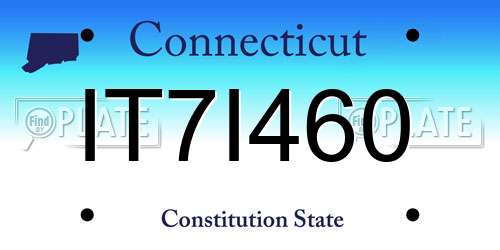 IT7I460 Connecticut License Plate
