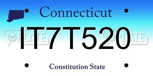 IT7T520 Connecticut License Plate