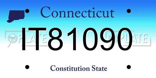 IT81090 Connecticut License Plate