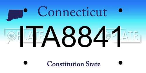 ITA8841 Connecticut License Plate