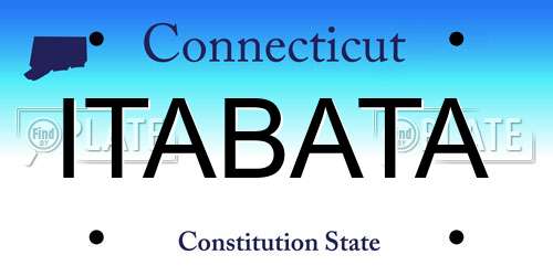 ITABATA Connecticut License Plate