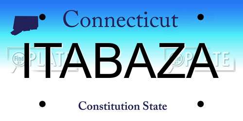 ITABAZA Connecticut License Plate