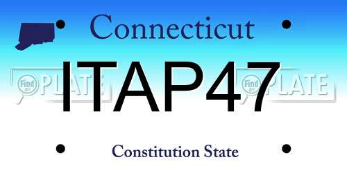 ITAP47 Connecticut License Plate