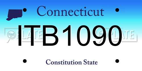 ITB1090 Connecticut License Plate