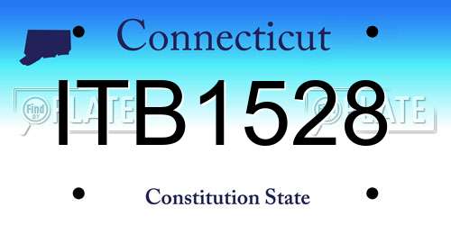 ITB1528 Connecticut License Plate