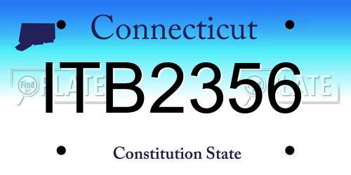 ITB2356 Connecticut License Plate