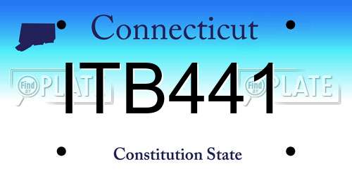 ITB441 Connecticut License Plate