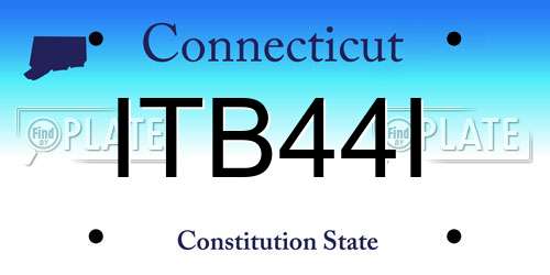ITB44I Connecticut License Plate