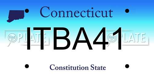 ITBA41 Connecticut License Plate