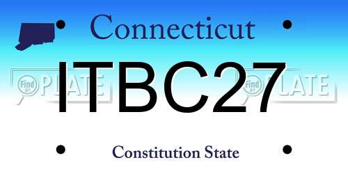 ITBC27 Connecticut License Plate
