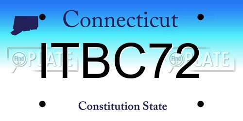 ITBC72 Connecticut License Plate