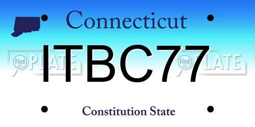 ITBC77 Connecticut License Plate