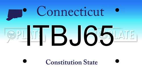 ITBJ65 Connecticut License Plate
