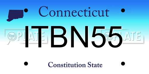 ITBN55 Connecticut License Plate