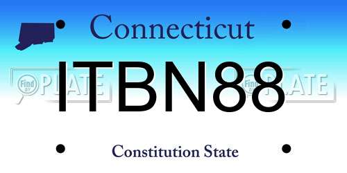 ITBN88 Connecticut License Plate