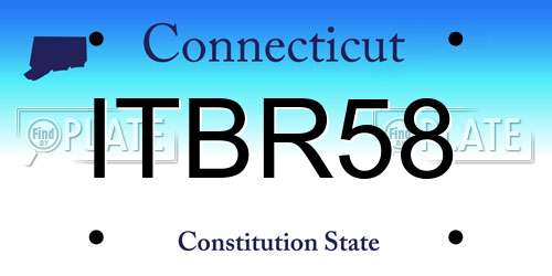 ITBR58 Connecticut License Plate