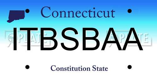 ITBSBAA Connecticut License Plate