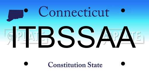 ITBSSAA Connecticut License Plate