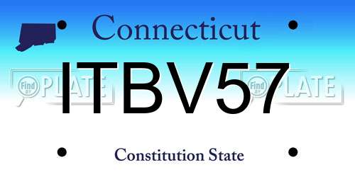 ITBV57 Connecticut License Plate