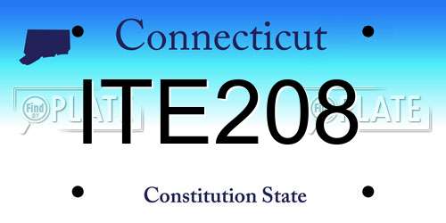 ITE208 Connecticut License Plate