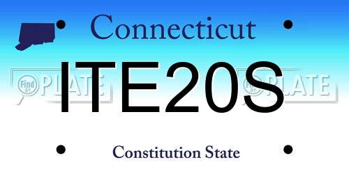 ITE20S Connecticut License Plate