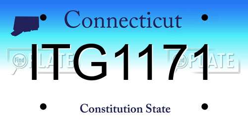 ITG1171 Connecticut License Plate