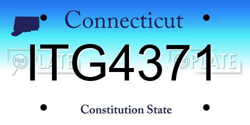 ITG4371 Connecticut License Plate