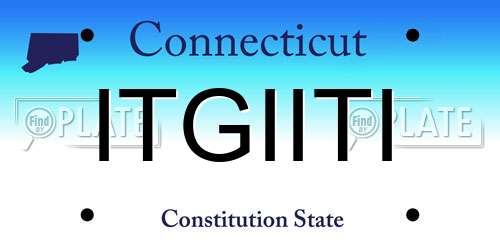 ITGIITI Connecticut License Plate