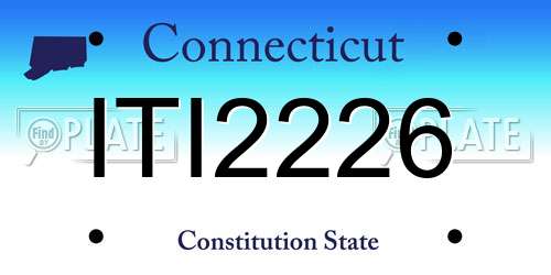 ITI2226 Connecticut License Plate
