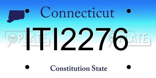 ITI2276 Connecticut License Plate